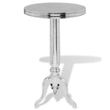 ZNTS Side Table Round Aluminium Silver 243513