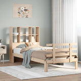 Bookcase Bed without Mattress 90x200cm Solid Wood Pine 3322751
