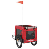 Pet Bike Trailer Red and Black Oxford Fabric&Iron 93922