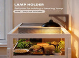 Wooden Tortoise House with Dual-Zone Habitat, Clear Panels, Openable Top, Metal Mesh, for Tortoises T3398P549979