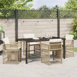 Garden Dining Set 5 pcs Beige Poly Rattan 3380787