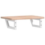 Basin Shelf Wall Mounted Steel and Solid Wood Oak 3302334
