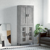 Highboard Concrete Grey 69.5x34x180 cm Engineered Wood 3199637