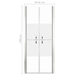 ZNTS Shower Door Half Frosted ESG 81x190 cm 148787