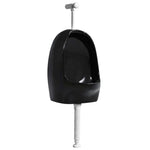Wall Hung Urinal with Flush Valve Ceramic Black 143988