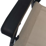 Chair Set of 2 Cream Textilene, Steel Standard Foldable Chair 47924