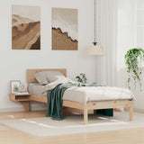 Bed Frame with Headboard Brown 75 x 190 cm Solid Pine Wood 873472