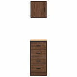 Garage Cabinets 2 pcs Brown Oak Engineered Wood 3328329