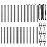 Fence Post Other 52 pcs Grey 3.2 x 3.2 x 80 cm Steel 3350128