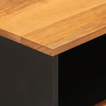 Bedside Cabinet Brown and Black 50x33x60 cm Solid Wood Mango 356793