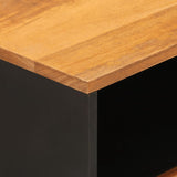 Bedside Cabinet Brown and Black 50x33x60 cm Solid Wood Mango 356793