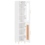 Highboard White 34.5x34x180 cm Engineered Wood 3199481