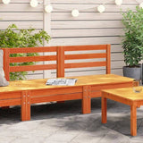 Garden Sofas Armless 2 pcs Wax Brown Solid Wood Pine 838002