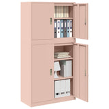 Storage Cabinet 2 pcs Pink 90 x 40 x 175 cm Steel Lockable 3438718