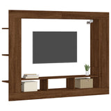 TV Cabinet Brown Oak 152x22x113 cm Engineered Wood 833729