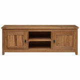 TV cabinet 110 x 30 x 40 cm Natural Solid Teak Wood 42024248