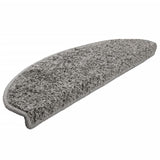 Stair Mats 15 pcs 65x21x4 cm Grey Half Round Large 133900