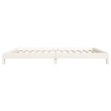 Stack Bed without Mattress White 100x200 cm Solid Wood Pine 820388