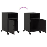 Bedside Cabinet Black 36x39x59 cm Steel 846716