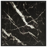 Coffee Table Black with Black Marble Glass 90x90x50 cm 322914