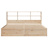 Bed Frame without Mattress 200x200 cm Solid Wood Pine 3323443