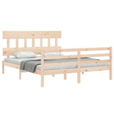 Bed Frame without Mattress 160x200 cm Solid Wood 3195166