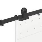 Sliding Door Hardware Kit 152.5 cm Steel Black 4009708