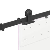Sliding Door Hardware Kit 152.5 cm Steel Black 4009708