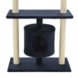 Cat Tree with Sisal Scratching Posts 95 cm Dark Blue 170516