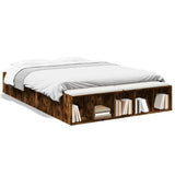 Bed Frame without Mattress Smoked Oak 120x200 cm 3280577