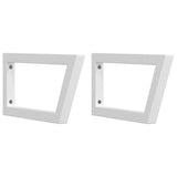 Basin Shelf Wall Mounted Steel and Solid Wood Oak 3302382