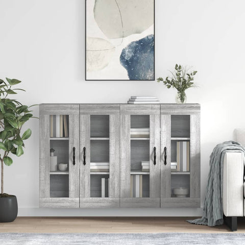 Wall Mounted Cabinets 2 pcs Grey Sonoma Engineered Wood 3197975