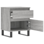 ZNTS Bedside Cabinet Grey Sonoma 40x35x50 cm Engineered Wood 830696