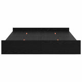 Storage Bed Frame Black oak 160 x 200 cm Engineered wood 3335278