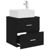Wall-Mounted Sink Vanity Black Oak 49.5 x 41 x 63 cm 890271