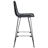 Bar Chair 2 pcs 44 x 52 x 111 cm Rattan and Iron 42011549
