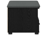 Hall Bench Black Oak 60 x 38 x 46 cm Engineered Wood and Fabric 891449