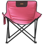 ZNTS Camping Chairs with Pocket Foldable 2 pcs Pink 366554