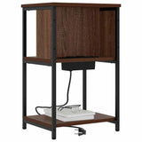 Bedside Cabinet Brown Oak 38 x 31 x 61 cm Engineered Wood 859458