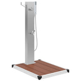 Outdoor Shower with Tray WPC Stainless Steel 3051291