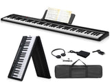 GPP-106 88 Key Folding Piano Semi-Weighted Standard Keyboards Digital Piano with MIDI Bluetooth, 41603756
