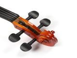 GV100 4/4 Acoustic Violin Case Bow Rosin Strings Tuner Shoulder Rest Natural 11662510