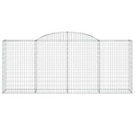 Arched Gabion Baskets 3 pcs 300x50x120/140 cm Galvanised Iron 3146720