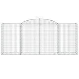 Arched Gabion Baskets 3 pcs 300x50x120/140 cm Galvanised Iron 3146720