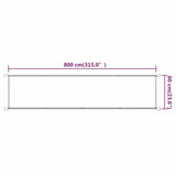 ZNTS Vertical Awning Taupe 60x800 cm Oxford Fabric 148399