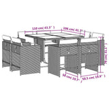 Garden Dining Set Beige, Black, Cream White 3211198