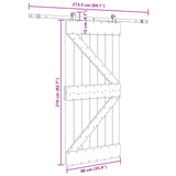 Sliding Door NARVIK Natural and Black 3445225