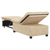 Sofa Bed Cream 194 x 67 x 82 cm Microfiber 42008611