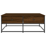 Coffee Table Brown Oak 100x99x40 cm Engineered Wood 835298