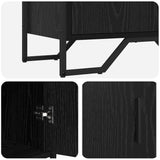 Sideboard with Drawer Black Oak 79.5 x 35.5 x 74.5 cm 883568